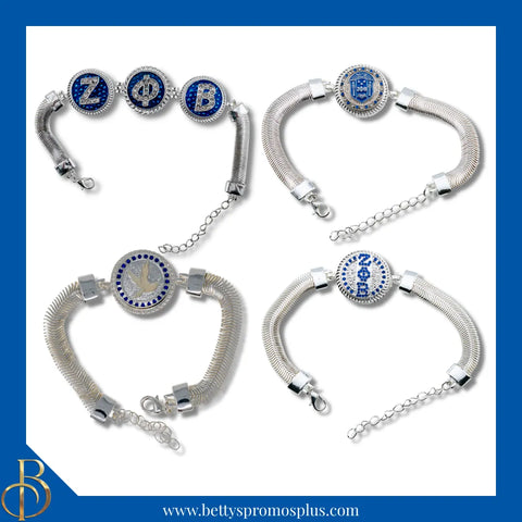 Zeta Phi Beta ΖΦΒ Snap Button Bracelet Jewelry with Interchangeable Snaps-Zeta Phi Beta Paraphernalia-Zeta Phi Beta Bracelet-Betty's Promos Plus