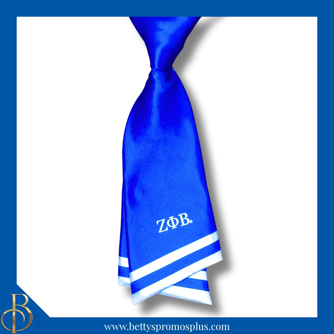 Zeta Phi Beta ΖΦΒ Striped Pre-Tied Adjustable Necktie-Zeta Phi Beta Paraphernalia-Zeta Phi Beta Bow Tie-Betty's Promos Plus