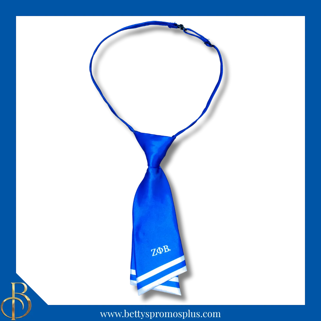 Zeta Phi Beta ΖΦΒ Striped Pre-Tied Adjustable Necktie-Zeta Phi Beta Paraphernalia-Zeta Phi Beta Bow Tie-Betty's Promos Plus