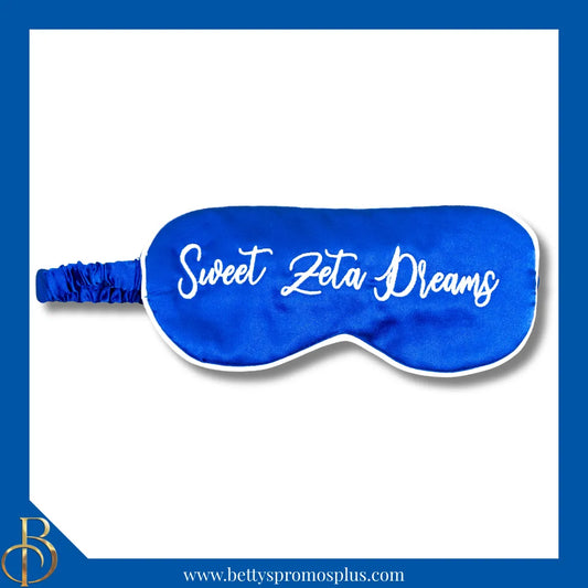 Zeta Phi Beta ΖΦΒ "Sweet Zeta Dreams" Sleep Mask-Blue-Zeta Phi Beta Paraphernalia-Zeta Phi Beta Sleep Mask-Betty's Promos Plus