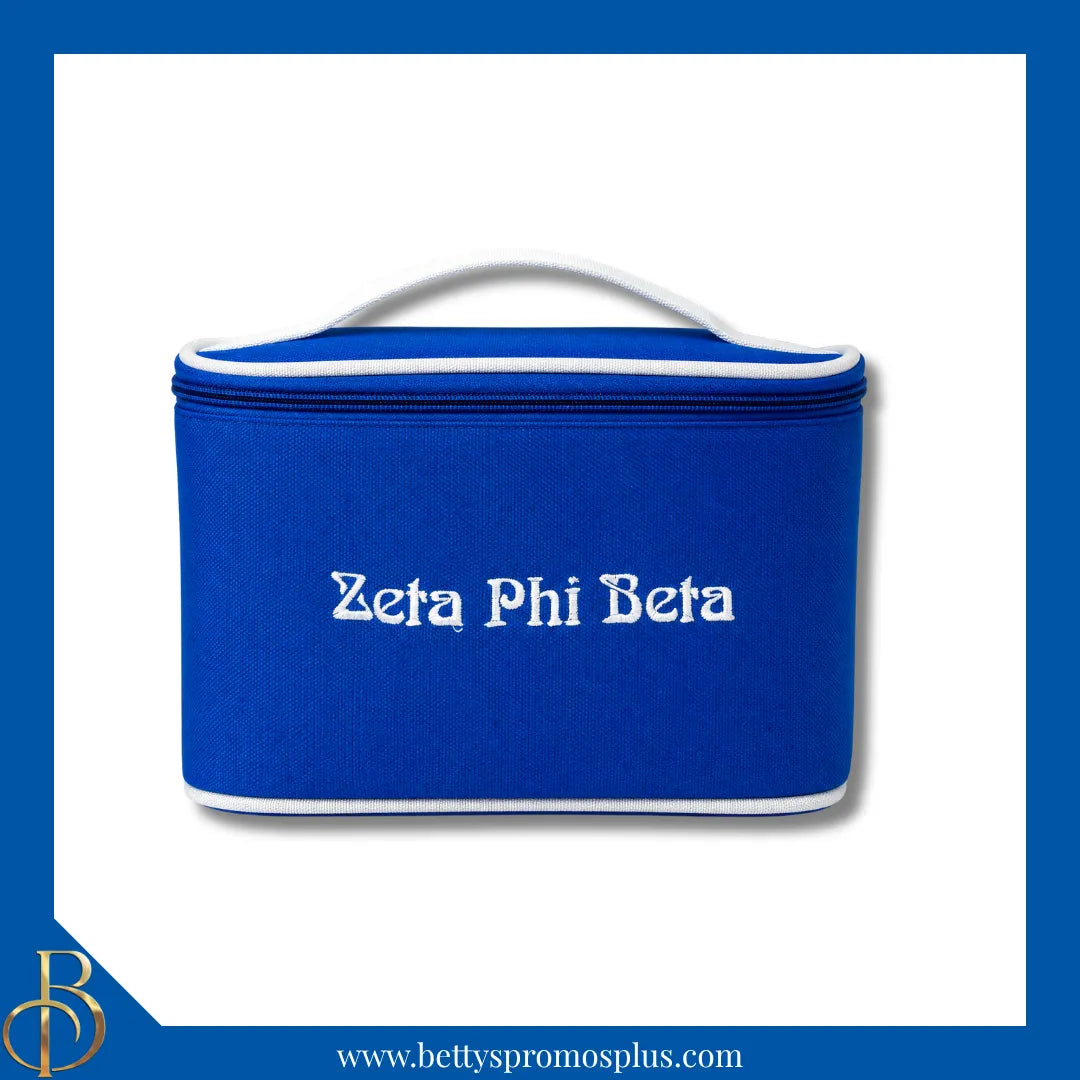 Zeta Phi Beta ΖΦΒ Toiletry Bag Set of 3 Makeup Travel Kit Bathroom and Luggage Organizer-Zeta Phi Beta Paraphernalia-Zeta Phi Beta Cosmetic Case-Betty's Promos Plus