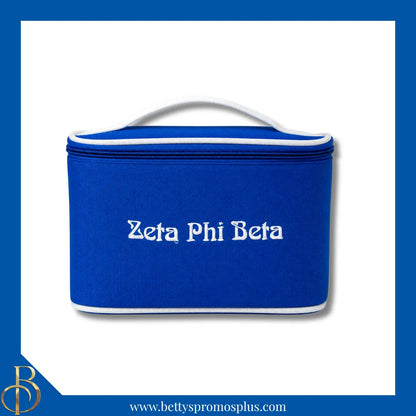 Zeta Phi Beta ΖΦΒ Toiletry Bag Set of 3 Makeup Travel Kit Bathroom and Luggage Organizer-Zeta Phi Beta Paraphernalia-Zeta Phi Beta Cosmetic Case-Betty's Promos Plus