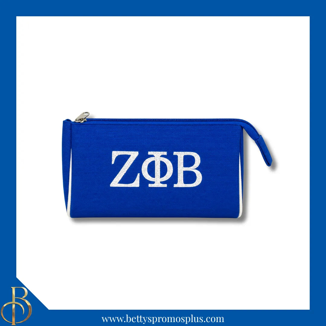 Zeta Phi Beta ΖΦΒ Toiletry Bag Set of 3 Makeup Travel Kit Bathroom and Luggage Organizer-Zeta Phi Beta Paraphernalia-Zeta Phi Beta Cosmetic Case-Betty's Promos Plus