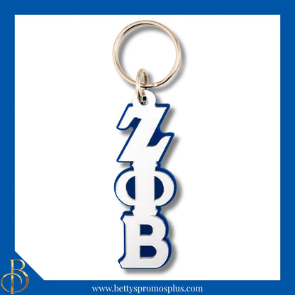 Zeta Phi Beta ΖΦΒ Vertical Greek Letters Acrylic Keychain-Zeta Phi Beta Paraphernalia-Zeta Phi Beta Keychain-Betty's Promos Plus