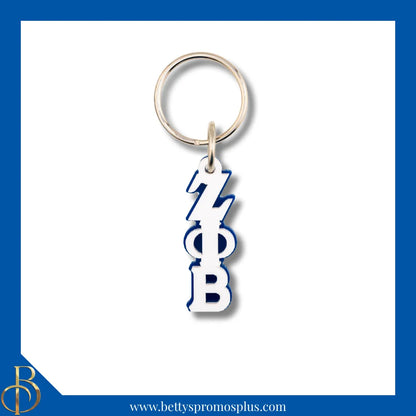 Zeta Phi Beta ΖΦΒ Vertical Greek Letters Acrylic Keychain-Zeta Phi Beta Paraphernalia-Zeta Phi Beta Keychain-Betty's Promos Plus
