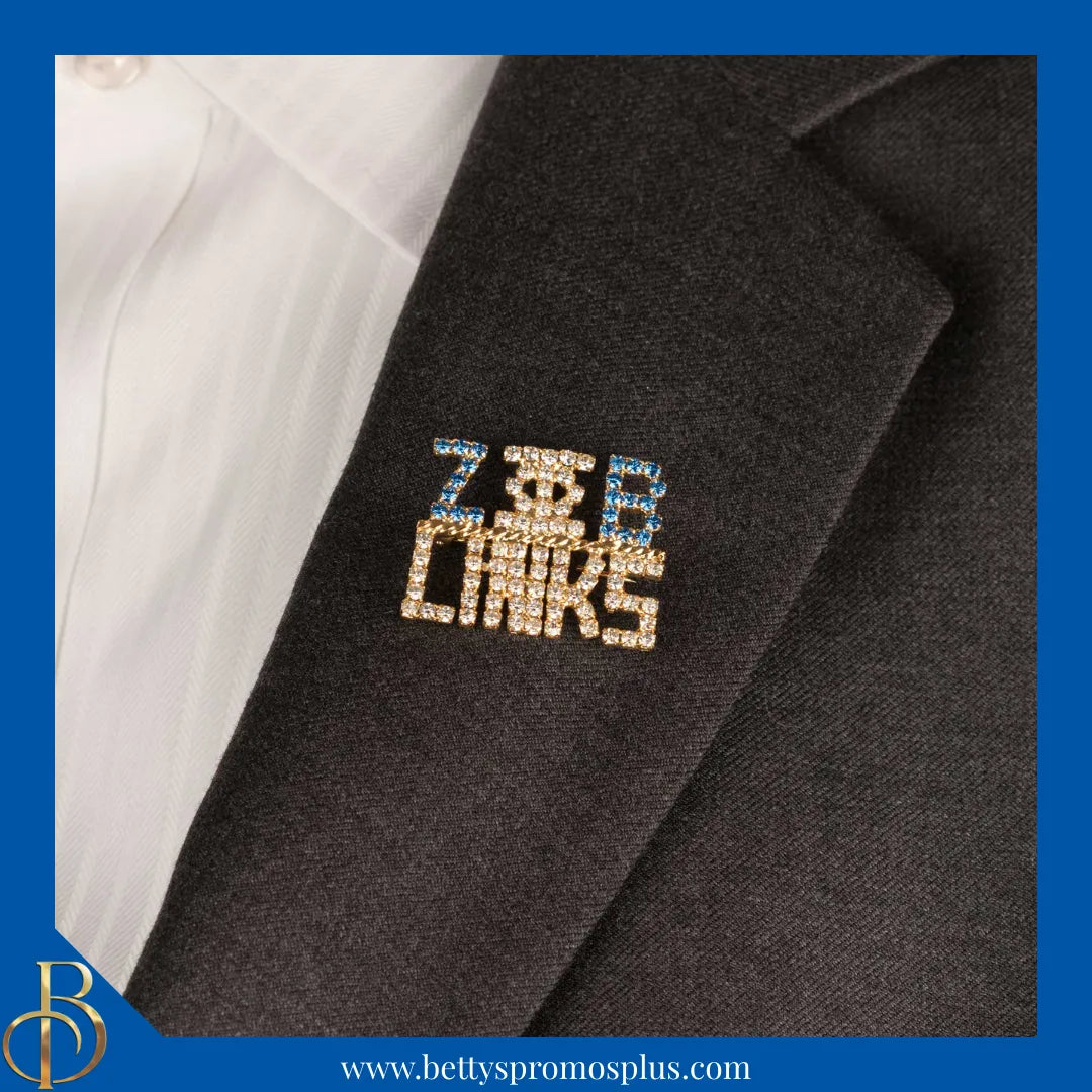 Zeta Phi Beta ΖΦΒ/Links Sorority Rhinestone Pin-Zeta Phi Beta Paraphernalia-Zeta Phi Beta Rhinestone Pin-Betty's Promos Plus