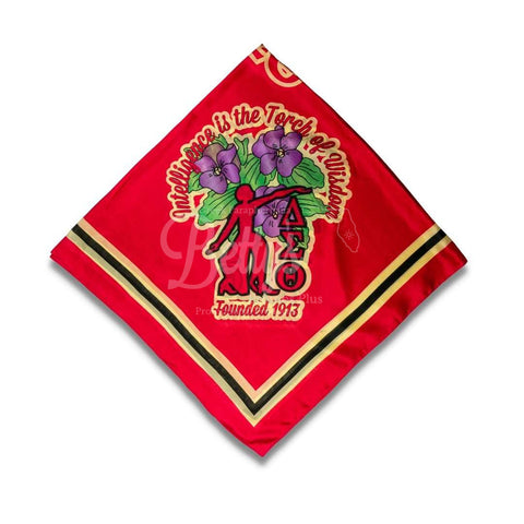 zzARCHIVED Delta Sigma Theta "ΔΣΘ Rose" Oversized Scarf ShawlRed-Betty's Promos Plus Greek Paraphernalia