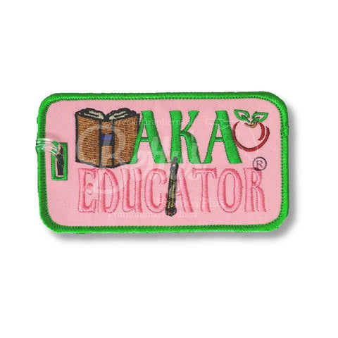 Alpha Kappa Alpha "AKA Educator" Embroidered Luggage TagPink-Betty's Promos Plus Greek Paraphernalia