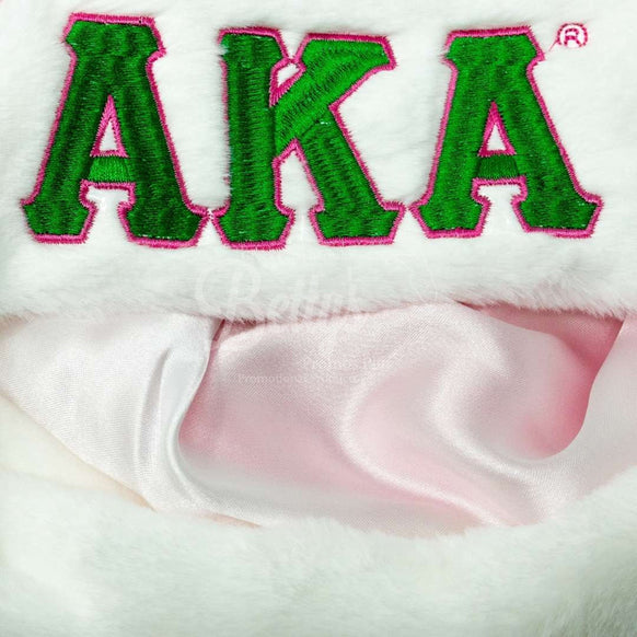 Alpha Kappa Alpha AKA Embroidered Greek Letters Deluxe Santa Hat-Betty's Promos Plus Greek Paraphernalia