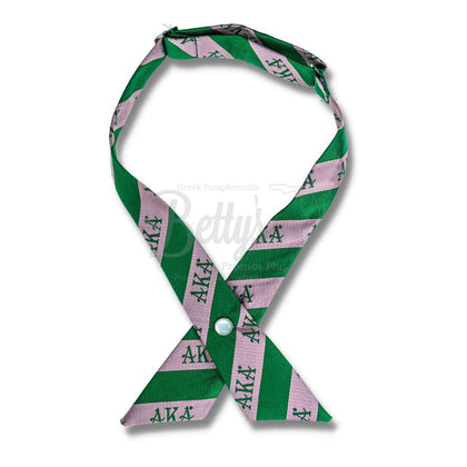 Alpha Kappa Alpha AKA Greek Letters Crossover Bow TieGreen-Betty's Promos Plus Greek Paraphernalia