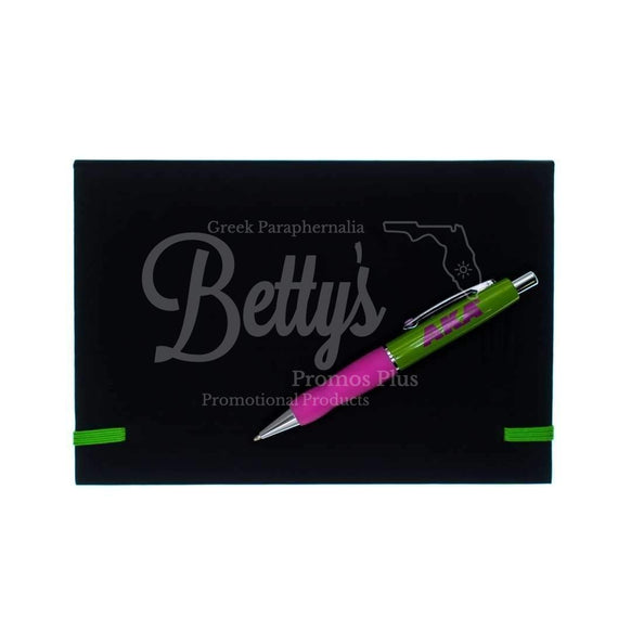 Alpha Kappa Alpha AKA Greek Letters Pink & Green PenPink-Betty's Promos Plus Greek Paraphernalia