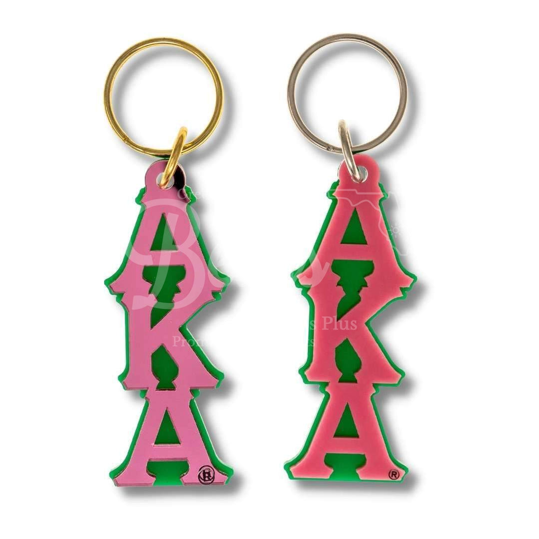 Alpha Kappa Alpha AKA Greek Letters Vertical Acrylic Keychain-Betty's Promos Plus Greek Paraphernalia