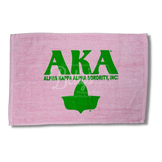 Alpha Kappa Alpha AKA Ivy Hand TowelPink-Betty's Promos Plus Greek Paraphernalia