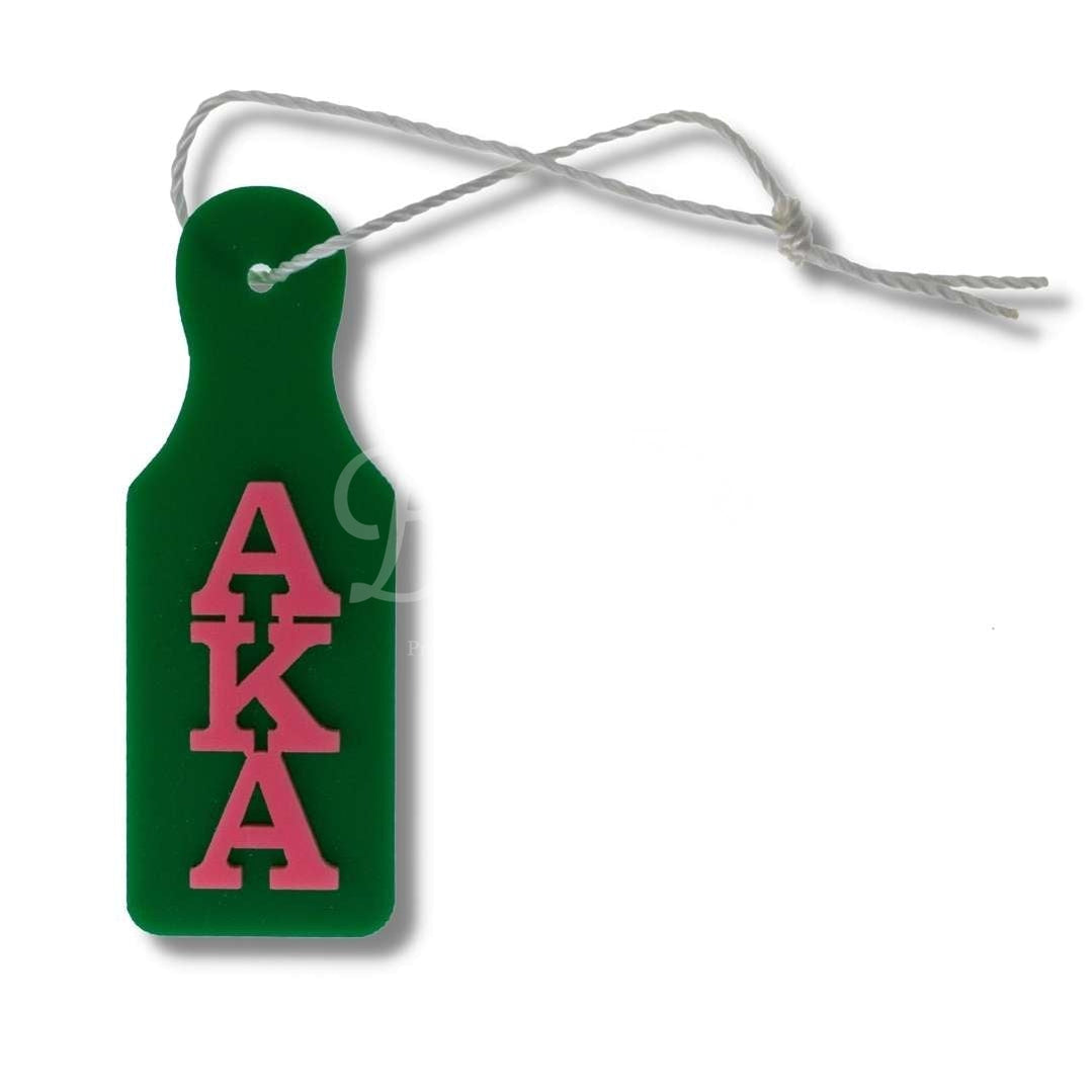 Alpha Kappa Alpha AKA Paddle Acrylic KeychainGreen-Vertical-Betty's Promos Plus Greek Paraphernalia