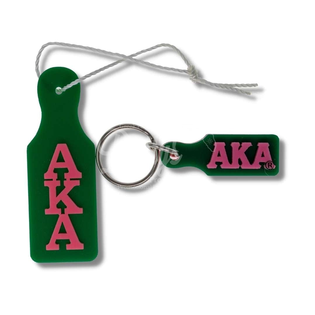 Alpha Kappa Alpha AKA Paddle Acrylic Keychain-Betty's Promos Plus Greek Paraphernalia