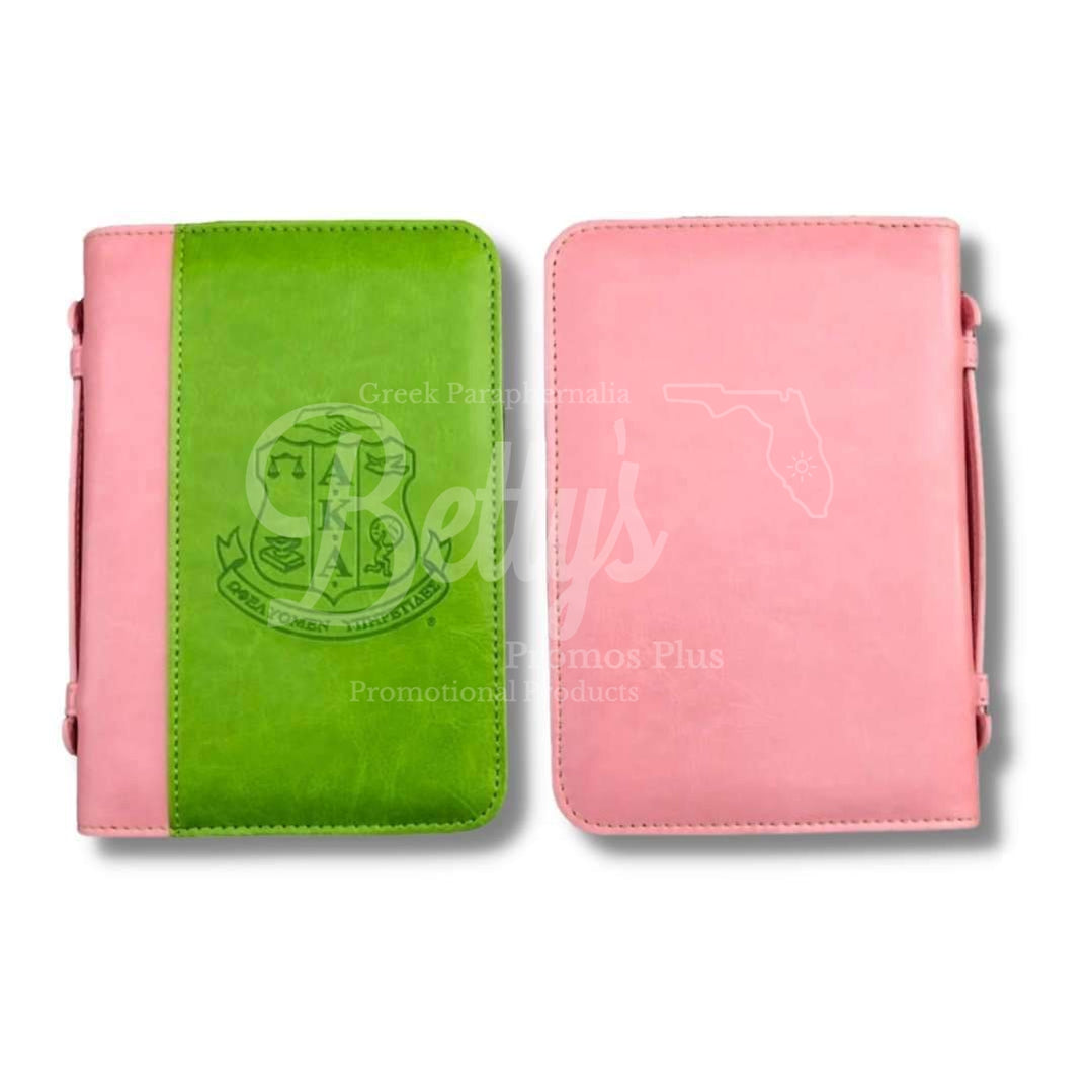 Betty's Promos Plus, LLC Alpha Kappa Alpha AKA Silk Flower Brooch Pink / Medium - 4.5 / Pink/Pink/Green Layered