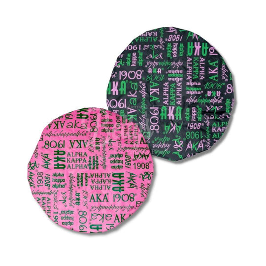 Alpha Kappa Alpha AKA Signature Shower Cap-Betty's Promos Plus Greek Paraphernalia