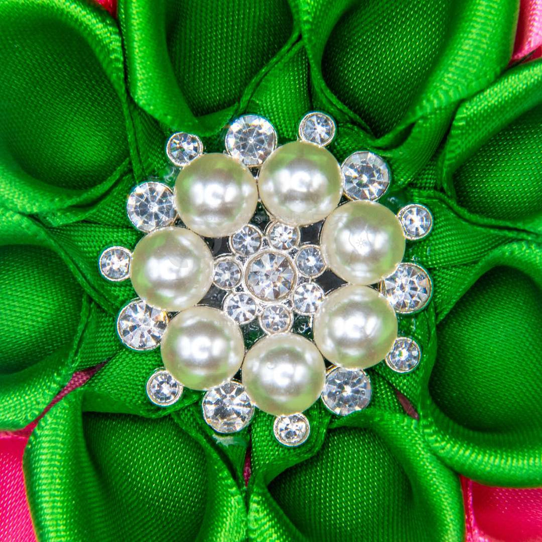 Bow Brooch For Women With Pearls. Handmade Brooch. Gift Her