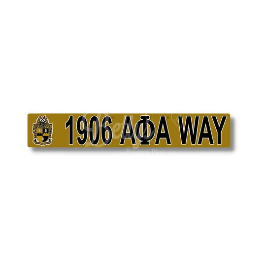 Alpha Phi Alpha 1906 ΑΦΑ Way Street SignBlack-Betty's Promos Plus Greek Paraphernalia