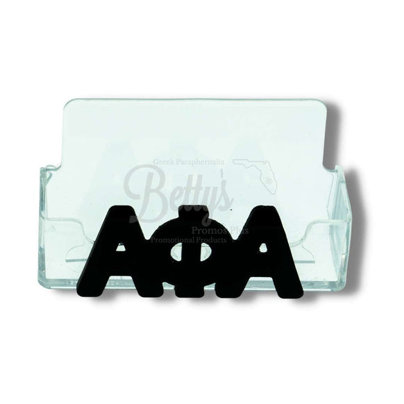 Alpha Phi Alpha ΑΦΑ Acrylic Business Card HolderBlack-Betty's Promos Plus Greek Paraphernalia