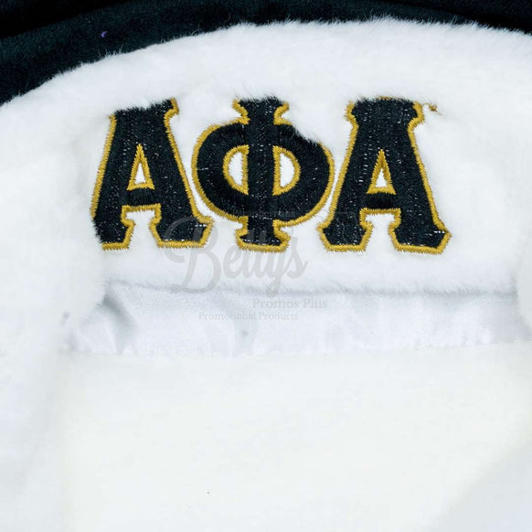 Alpha Phi Alpha ΑΦΑ Embroidered Greek Letters Deluxe Santa Hat-Betty's Promos Plus Greek Paraphernalia