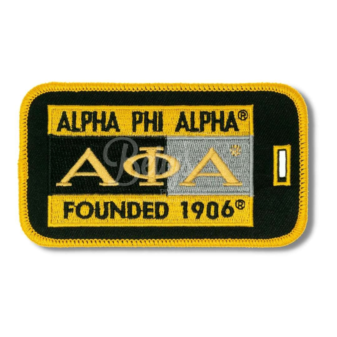 Alpha Phi Alpha ΑΦΑ Founded 1906 Embroidered Luggage TagBlack-Betty's Promos Plus Greek Paraphernalia