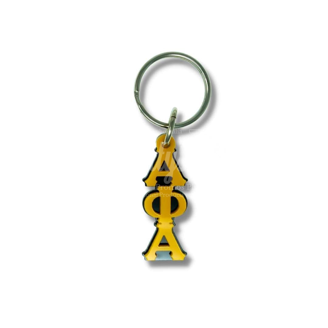 Alpha Phi Alpha ΑΦΑ Greek Letters Vertical Acrylic KeychainGold-Small-Betty's Promos Plus Greek Paraphernalia