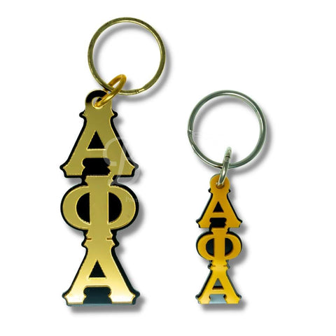 Alpha Phi Alpha ΑΦΑ Greek Letters Vertical Acrylic Keychain-Betty's Promos Plus Greek Paraphernalia