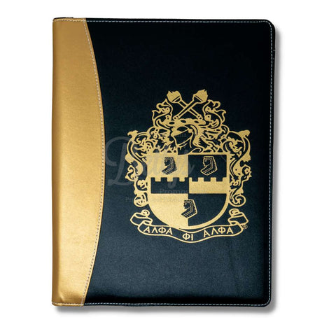 Alpha Phi Alpha ΑΦΑ Shield Business Padfolio Portfolio with Legal PadBlack-Betty's Promos Plus Greek Paraphernalia