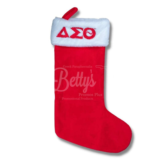 Delta Sigma Theta ΔΣΘ Christmas StockingRed-Betty's Promos Plus Greek Paraphernalia