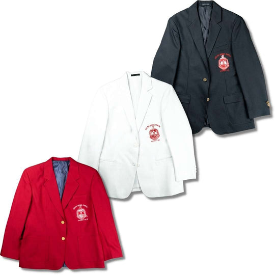 Delta Sigma Theta ΔΣΘ Embroidered Shield Crest Blazer Sport Coat-Betty's Promos Plus Greek Paraphernalia