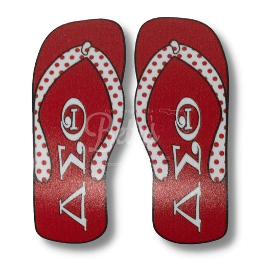 Delta Sigma Theta ΔΣΘ Flip Flop Sticker DecalRed-Betty's Promos Plus Greek Paraphernalia