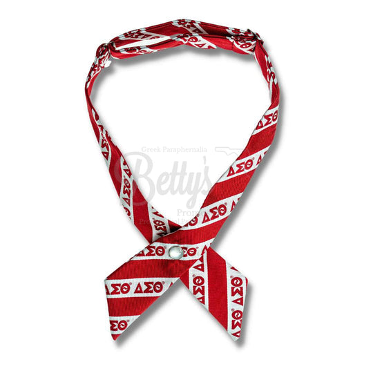 Delta Sigma Theta ΔΣΘ Greek Letters Crossover Bow TieRed-Betty's Promos Plus Greek Paraphernalia