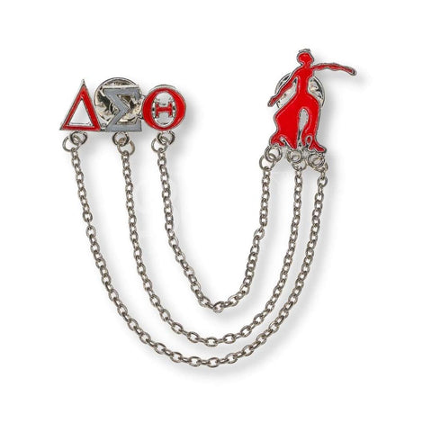 Delta Sigma Theta ΔΣΘ Shawl Pin Delta Scarf PinSilver-Betty's Promos Plus Greek Paraphernalia