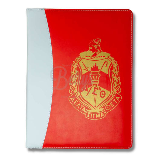 Delta Sigma Theta ΔΣΘ Shield Business Padfolio Portfolio with Legal PadRed-Betty's Promos Plus Greek Paraphernalia