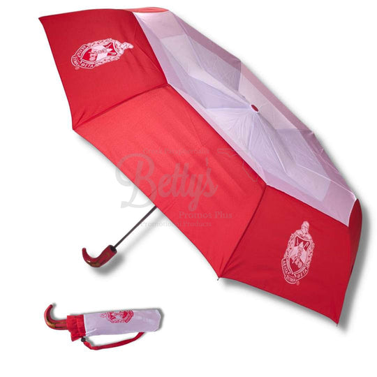 Delta Sigma Theta ΔΣΘ Shield Hurricane UmbrellaWhite-Large-Betty's Promos Plus Greek Paraphernalia