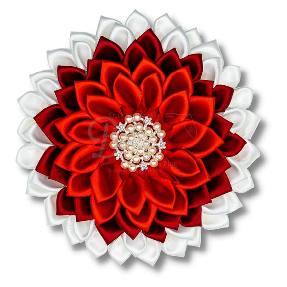 Delta Sigma Theta ΔΣΘ Silk Flower BroochLarge - 6