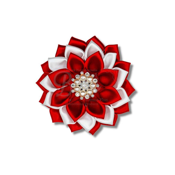 Delta Sigma Theta ΔΣΘ Silk Flower BroochMedium - 4