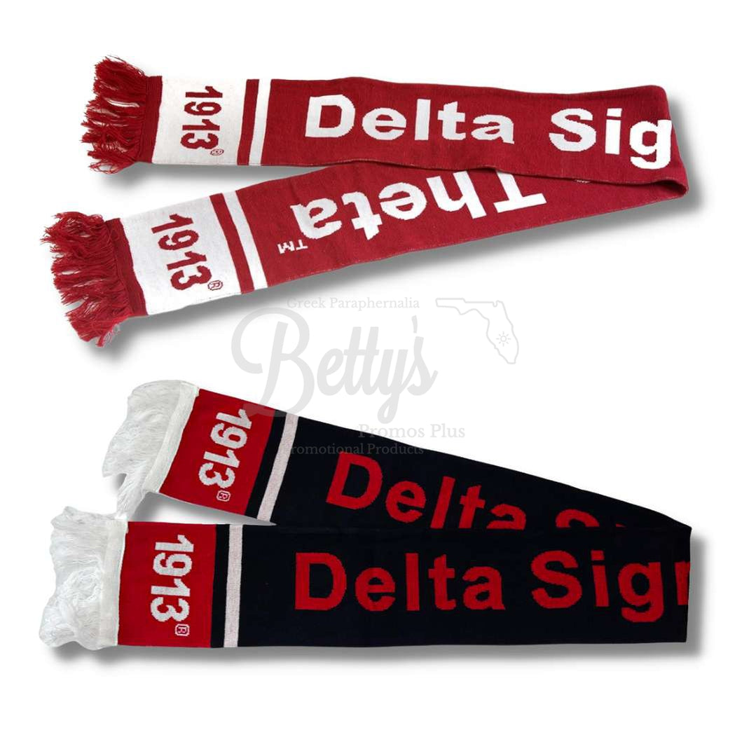 Delta Sigma Theta ΔΣΘ Sorority Knit Scarf-Betty's Promos Plus Greek Paraphernalia