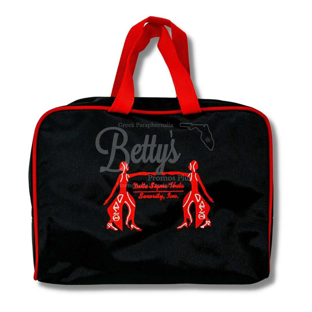 Delta Sigma Theta ΔΣΘ Toiletry Bag Set of 3 Makeup Travel Kit Bathroom and Luggage OrganizerBlack-Betty's Promos Plus Greek Paraphernalia