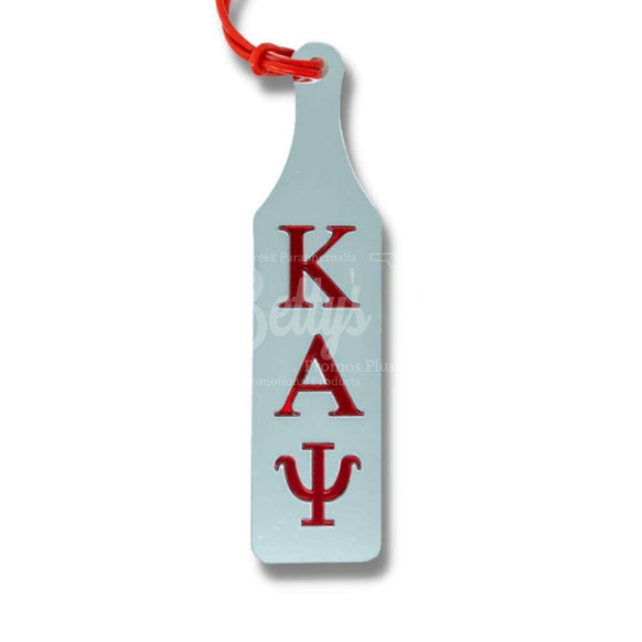 Kappa Alpha Psi ΚΑΨ Acrylic Paddle KeychainSilver-Betty's Promos Plus Greek Paraphernalia