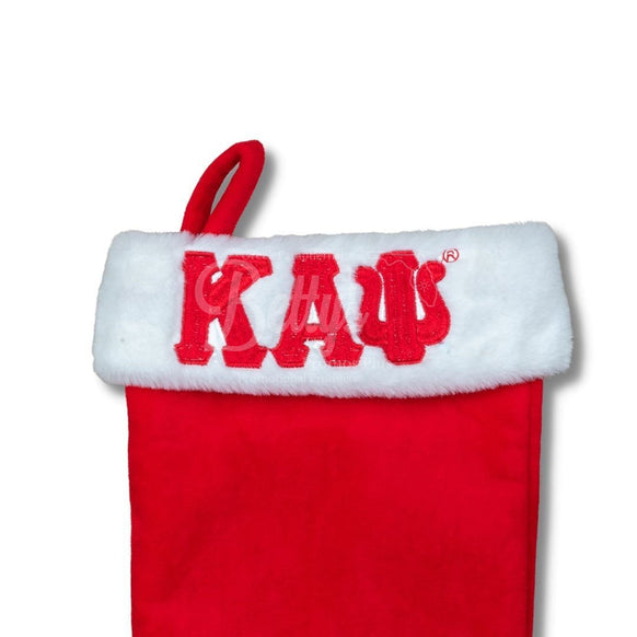 Kappa Alpha Psi ΚΑΨ Christmas StockingRed-Betty's Promos Plus Greek Paraphernalia