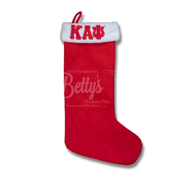 Kappa Alpha Psi ΚΑΨ Christmas StockingRed-Betty's Promos Plus Greek Paraphernalia
