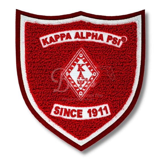 Kappa Alpha Psi ΚΑΨ Embroidered Crest Chenille PatchRed-Betty's Promos Plus Greek Paraphernalia