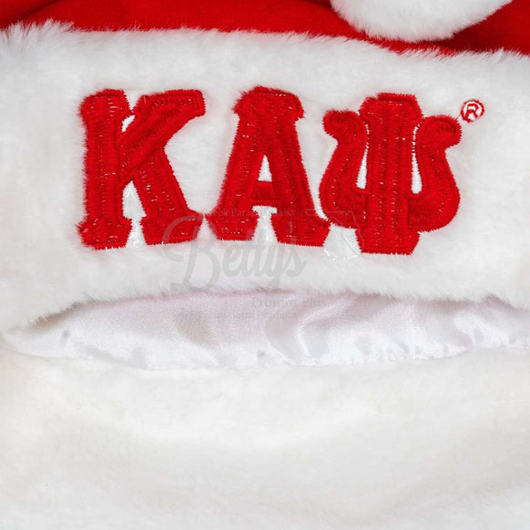 Kappa Alpha Psi ΚΑΨ Embroidered Greek Letters Deluxe Santa HatRed-Betty's Promos Plus Greek Paraphernalia