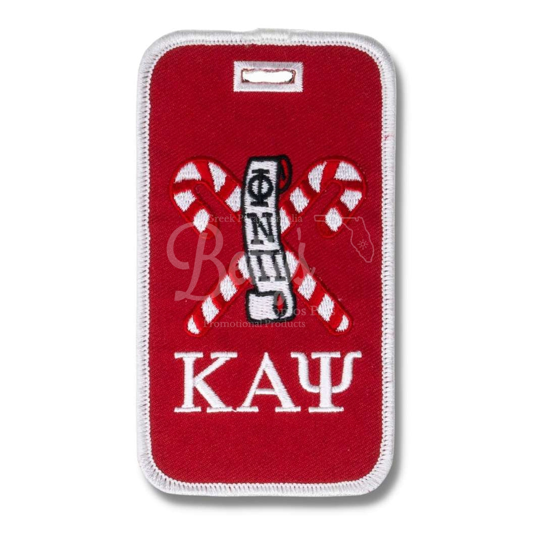 Kappa Alpha Psi ΚΑΨ Embroidered Luggage TagCanes-Betty's Promos Plus Greek Paraphernalia