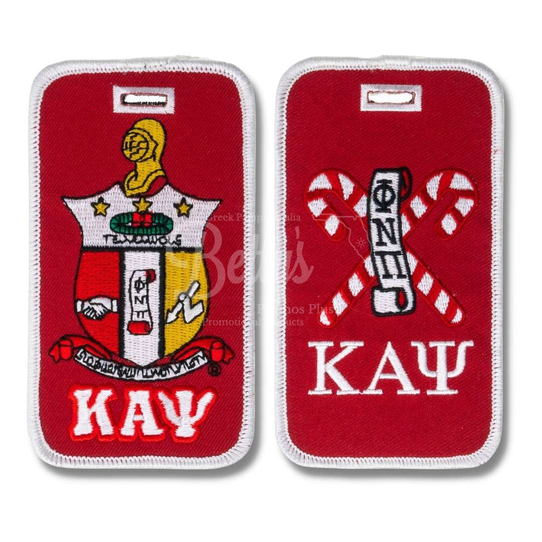 Kappa Alpha Psi ΚΑΨ Embroidered Luggage Tag-Betty's Promos Plus Greek Paraphernalia