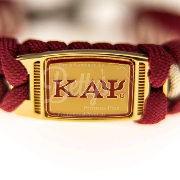 Kappa Alpha Psi ΚΑΨ Paracord Survival BraceletRed-Betty's Promos Plus Greek Paraphernalia