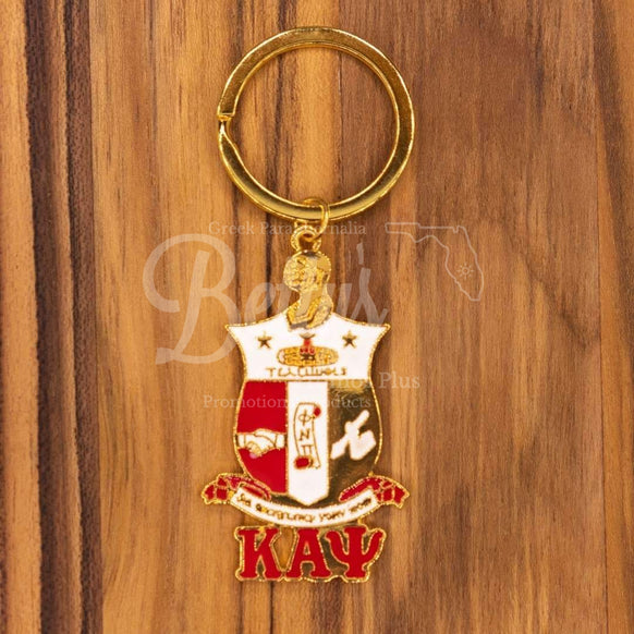 Kappa Alpha Psi ΚΑΨ Shield KeychainGold-Betty's Promos Plus Greek Paraphernalia