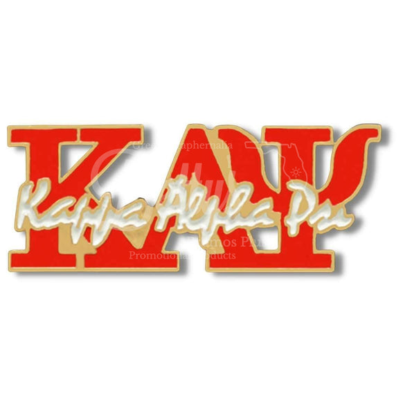 Kappa Alpha Psi ΚΑΨ Signature Greek Letters Lapel PinRed-Betty's Promos Plus Greek Paraphernalia